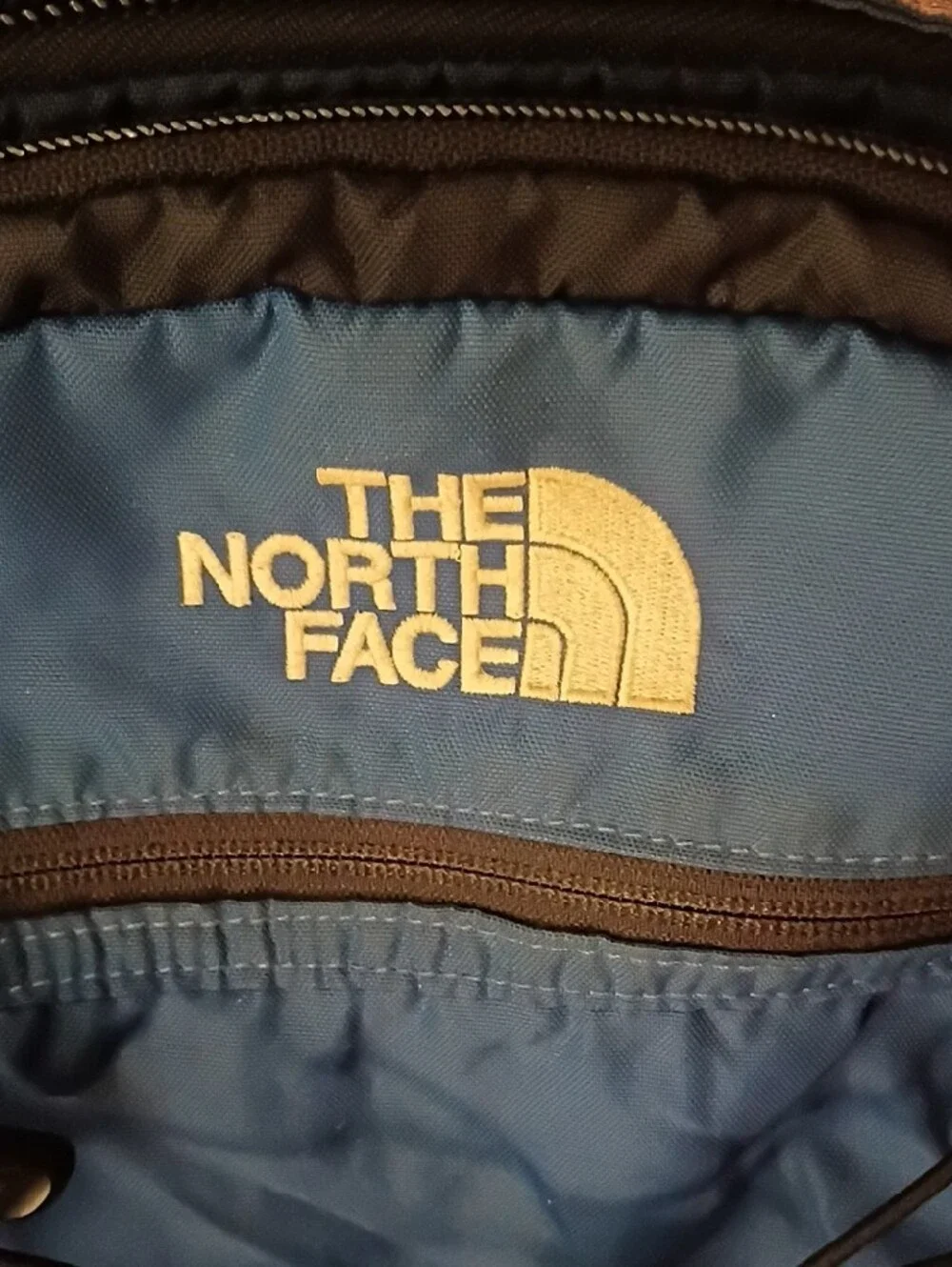 The North Face Unisex Blue Daypack with Bungee Front